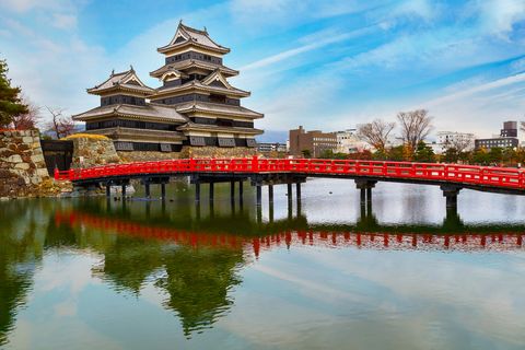 matsumoto, japan   november 21 2015 matsumoto castle, one of japans premier historic castles, along with himeji castle and kumamoto castle, its known as crow castle due to its black exterior