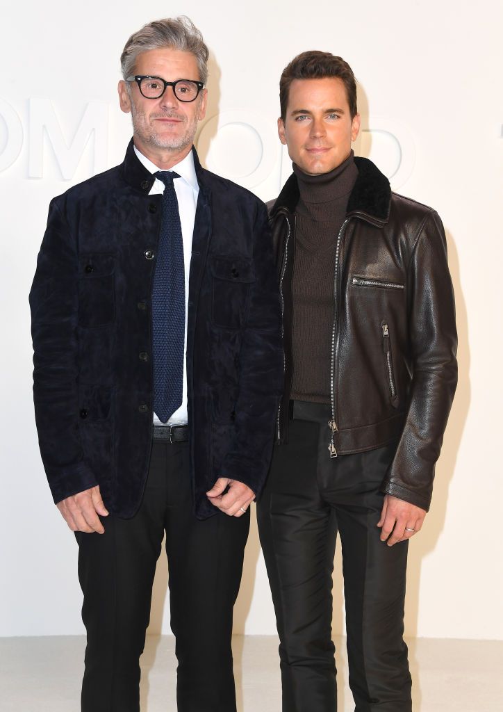 hollywood, california february 07 simon halls and matt bomer arrives at the tom ford aw20 show at milk studios on february 07, 2020 in hollywood, california photo by steve granitzwireimage