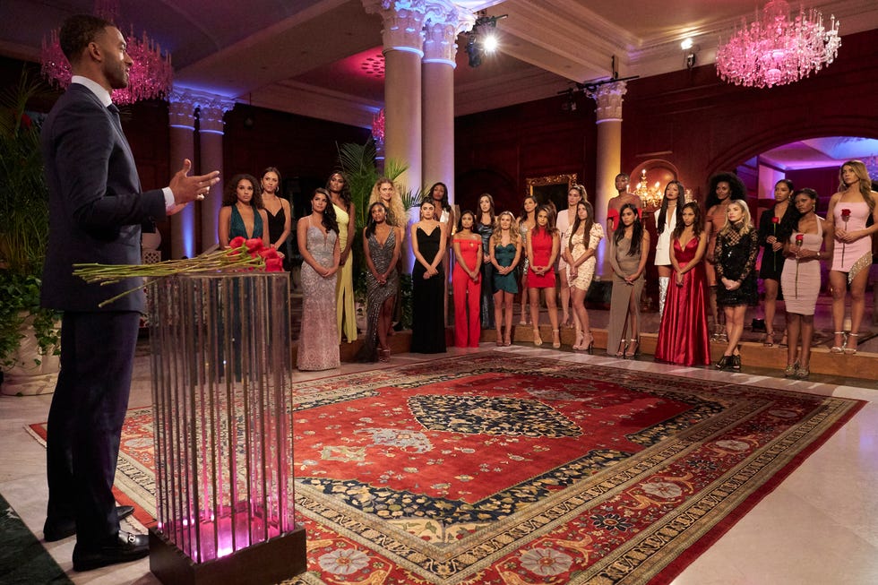 the bachelor   2503  sarah is at the center of an emotional firestorm that envelops matt and the other women as the rose ceremony continues a steamy group date, featuring bachelor nation favorite ashley iaconetti haibon, offers the women a chance to write their own hot love scenes with matt and read them to him in front of a live audience serena p finds out if her initial feelings for matt could develop into something more serious and even though his journey just started, matts biggest fear comes to pass, leaving him devastated on the bachelor, airing monday, jan 18 800 1000 pm est, on abc craig sjodin via getty images
matt james