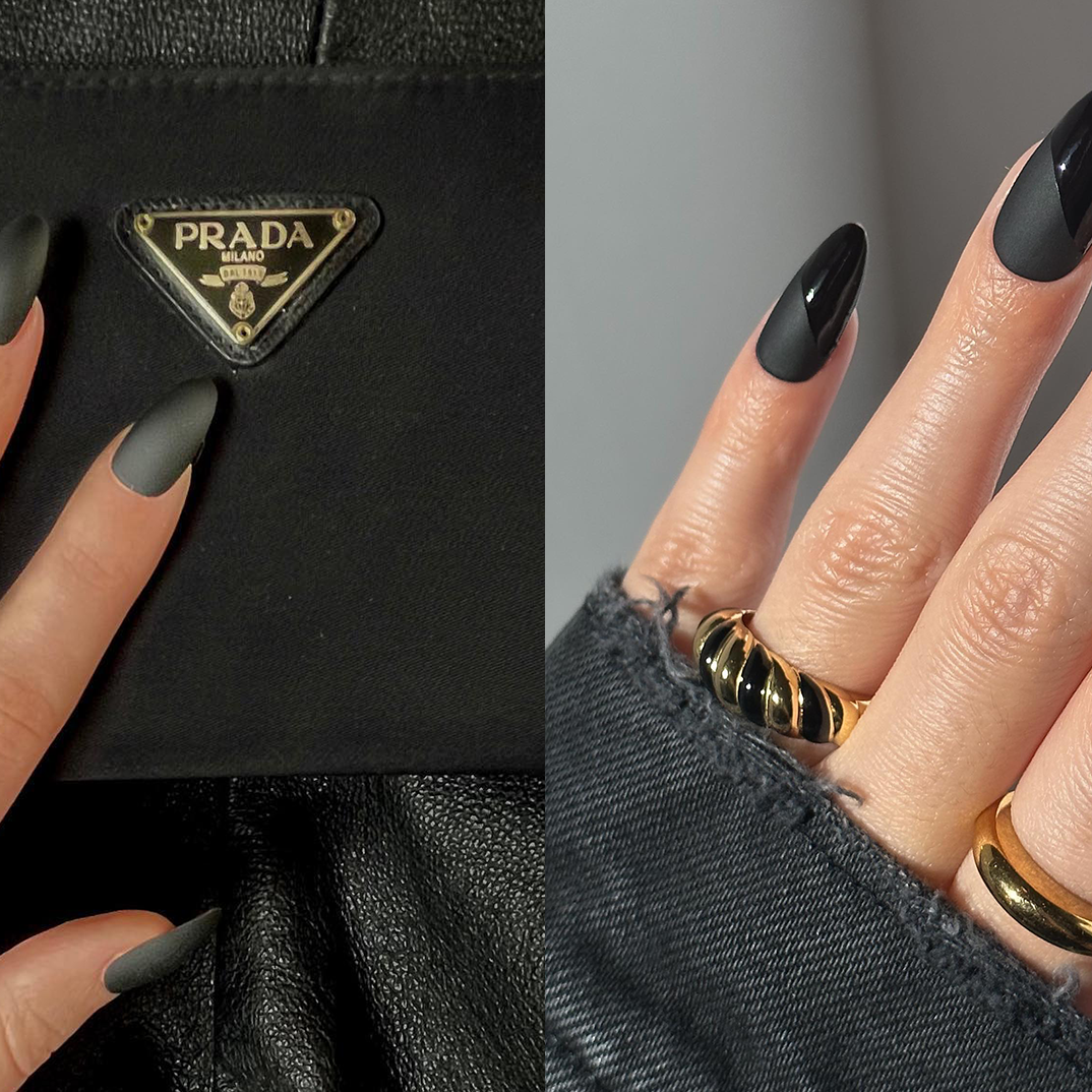 28 Matte-Black Nail Ideas That Are Giving ~Gothcore Chic~