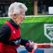 betty lindberg setting the world record for the 5k at the usatf masters championships on saturday feb 26 2022