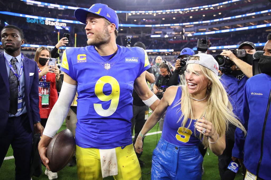 la rams nfl matthew stafford wife kelly instagram