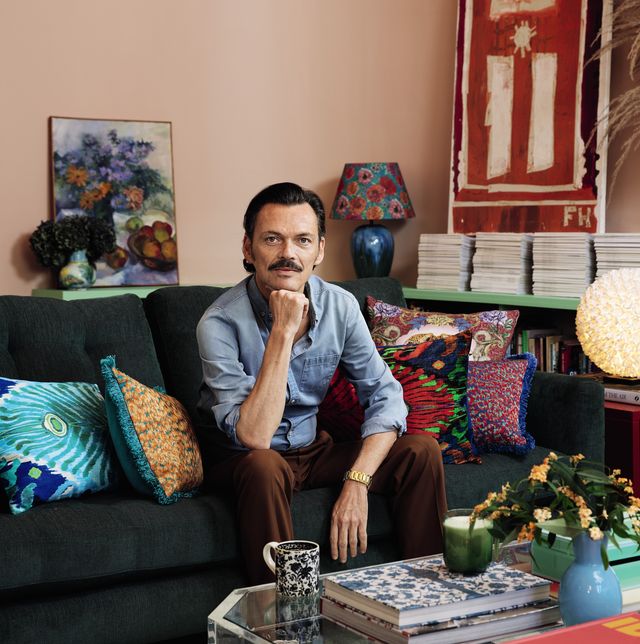 matthew williamson in a colourful living room