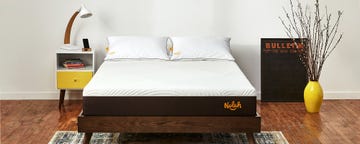 Bed, Furniture, Mattress, Bedding, Bed sheet, Bedroom, Bed frame, Room, Mattress pad, Textile, 