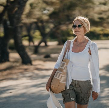 mature woman on vacation
