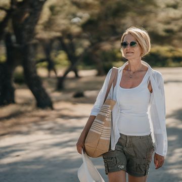 mature woman on vacation