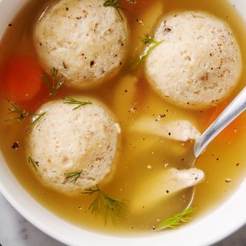 matzo ball soup with carrots and dill