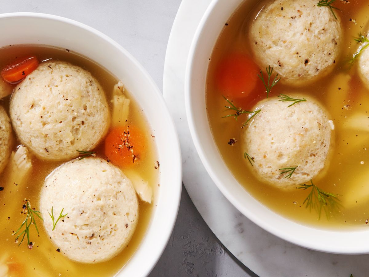 Stuffed Matzo Ball Soup With Chicken and Apples Recipe