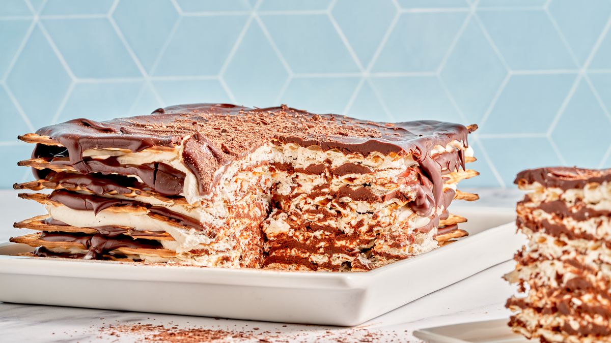preview for This Chocolatey Matzoh Icebox Cake Wins Passover