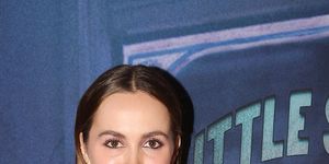 Maude Apatow Goes Retro in a Color Block Blazer Dress With Black