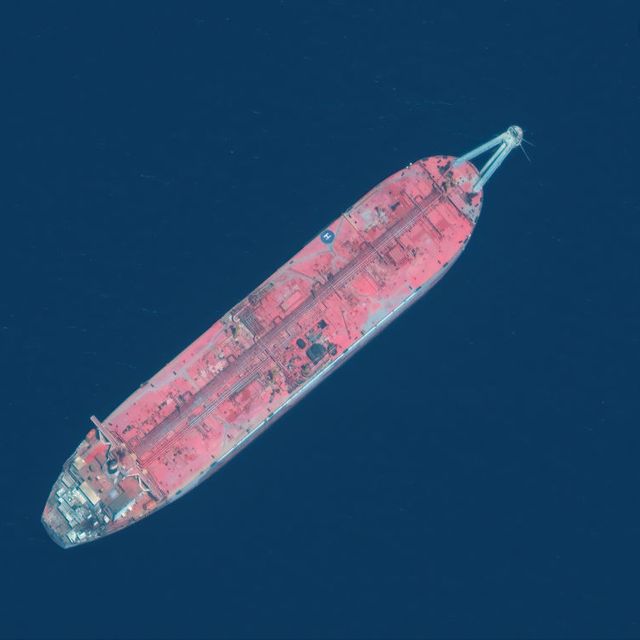 fso safer tanker maxar satellite image of the tanker moored off ras issa port in yemen on june 17 2020