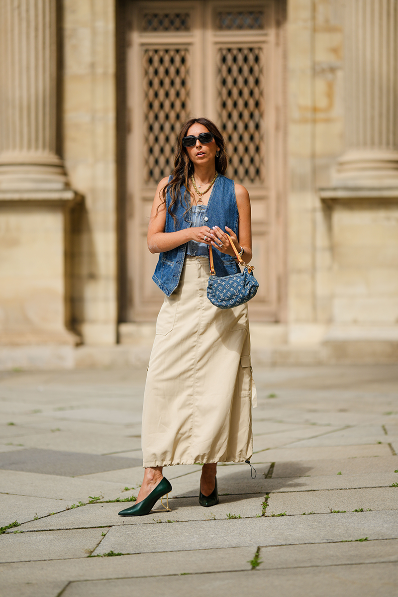 30 Days of Summer: Outfit Idea 2 - Denim Jacket with a Long White Skirt