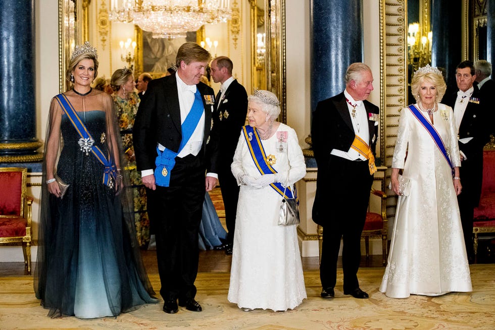 Maxima  y Guillermo de Holanda con Isabel II, Carlos de Inglaterra y Camila Parker-Bowles