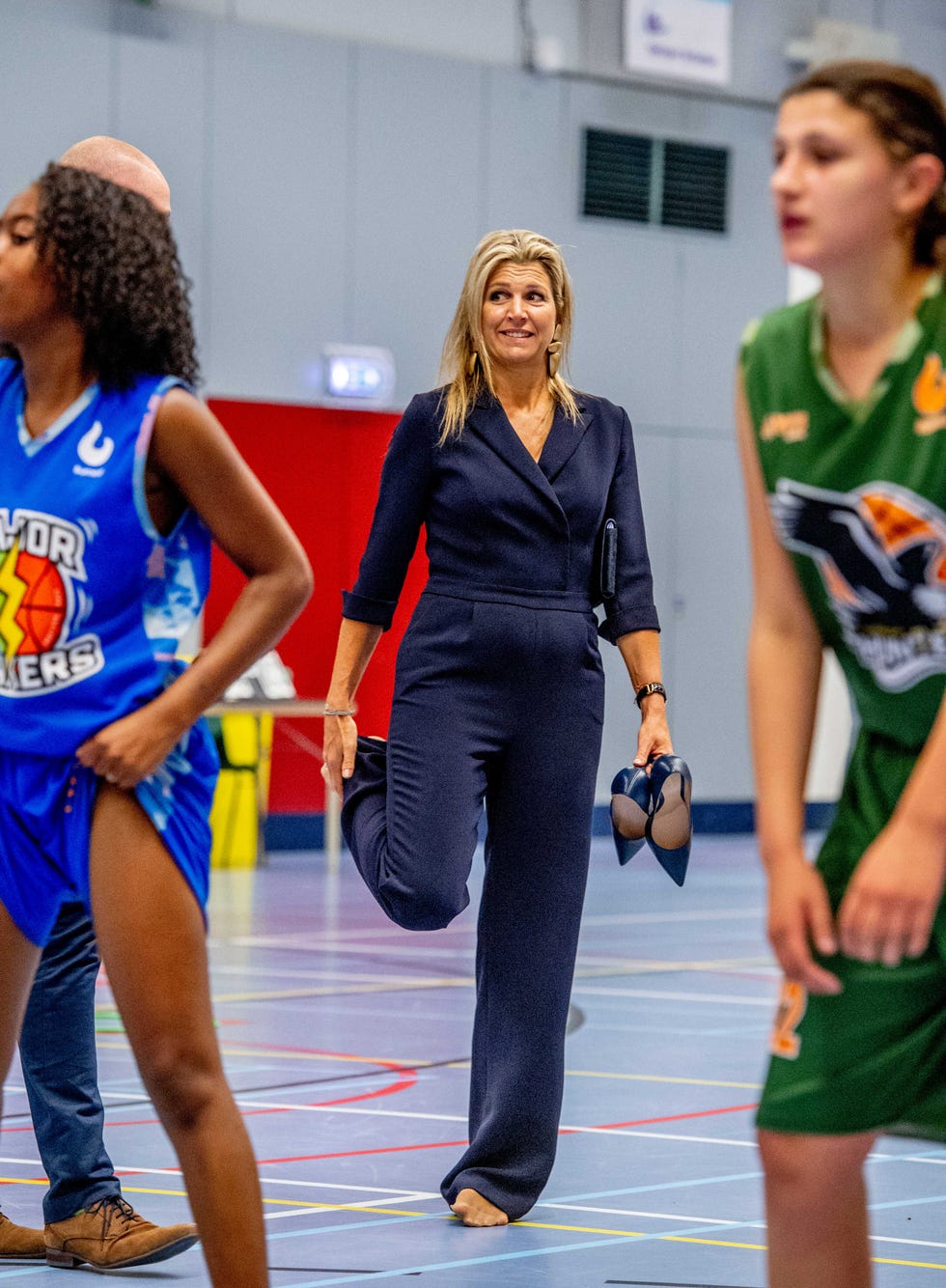 Máxima de Holanda en su visita a la Fundación YETS