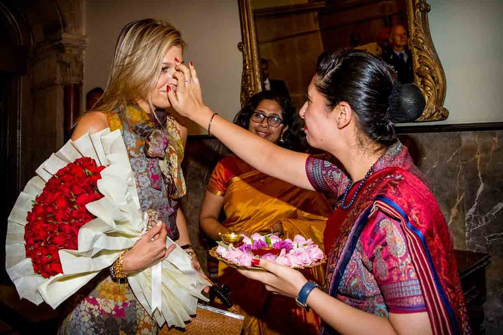 Máxima de Holanda, en la India