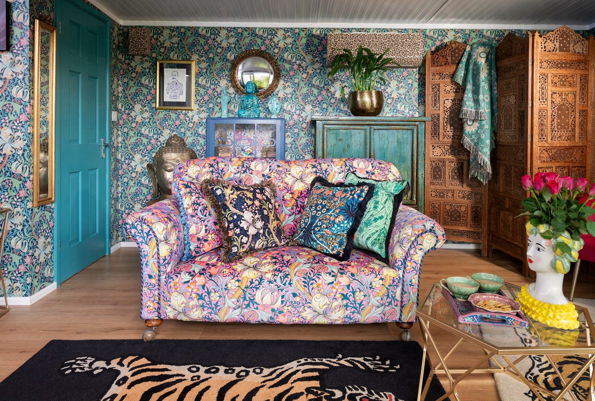 Maximalist garden room in “Outrageous Homes” from Chapter 4