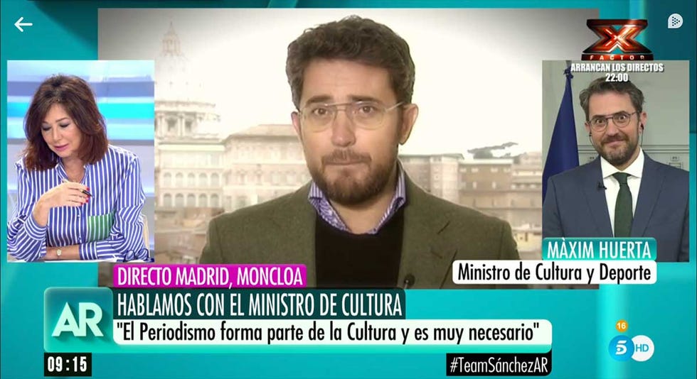 Màxim Huerta entrevista Ana Rosa Quintana