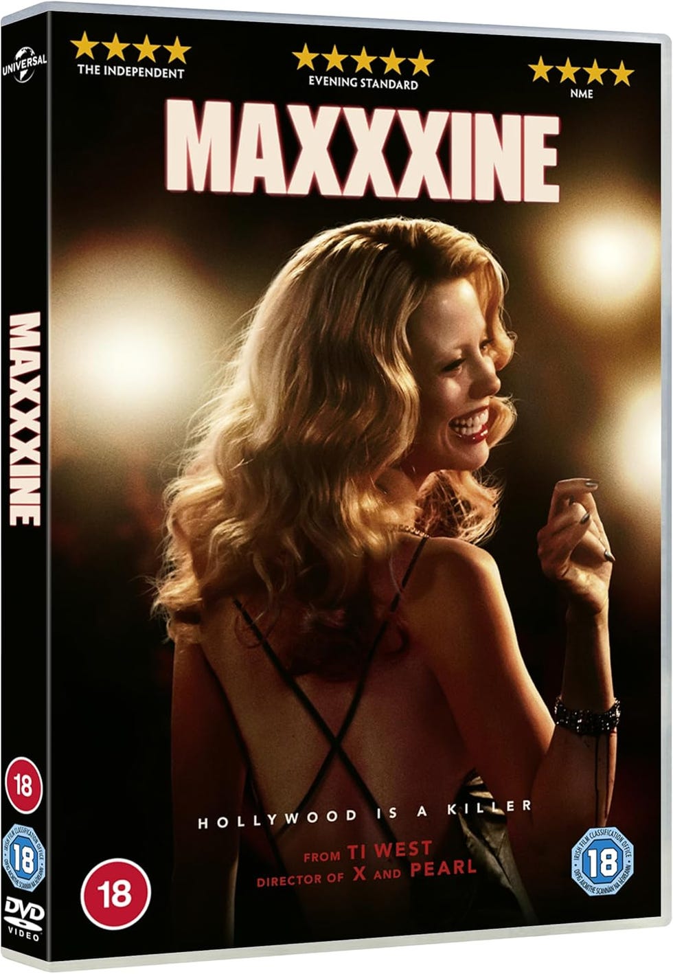 dvd cover for the film maxxxine