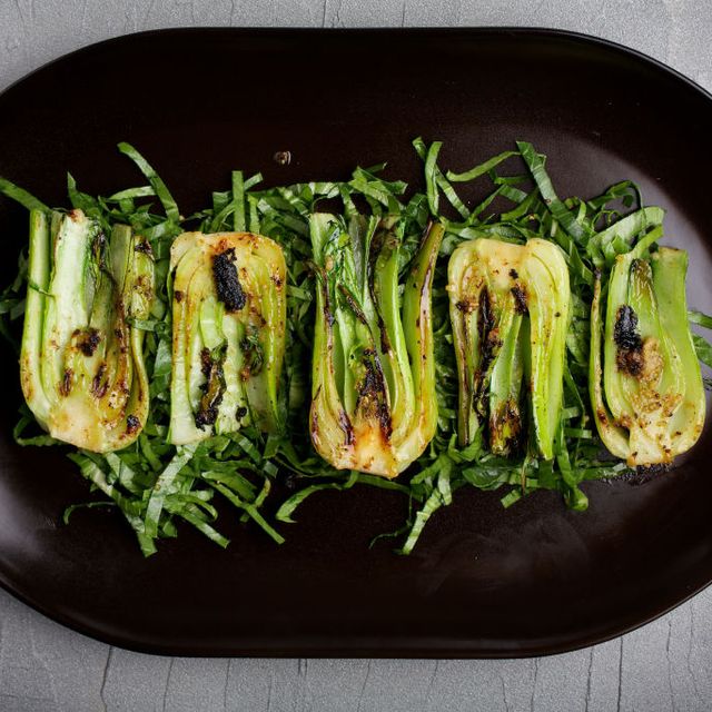 grilled baby bok choy with miso butter