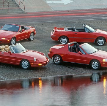 1993 alfa romeo spider veloce, 1993 honda civic del sol si, 1993 mazda mx5 miata, 1993 mercury capri xr2