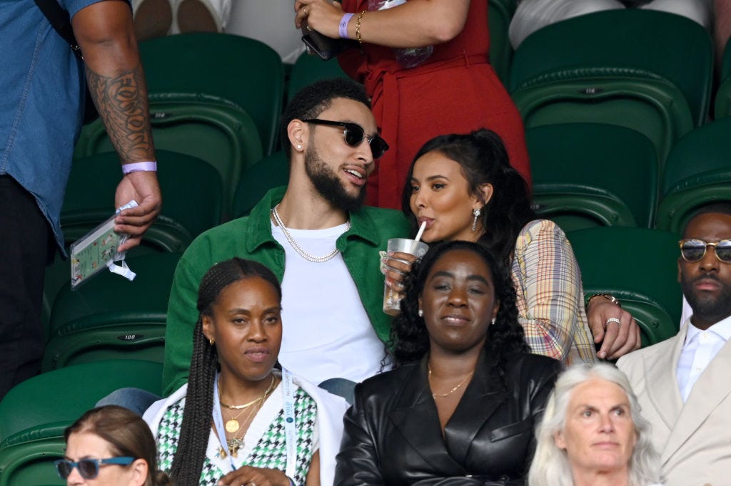 Ben Simmons Photographed at Wimbledon With Maya Jama Wearing Ralph Lauren  Jacket