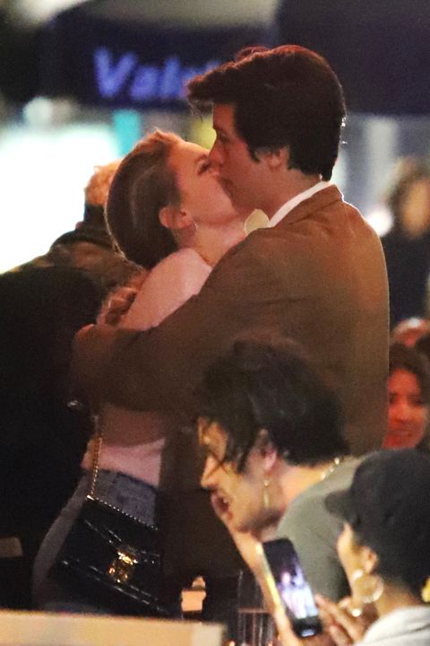 *EXCLUSIVE* Lilly Reinhart and Cole Sprouse embrace each other after a romantic dinner date in Echo Park!