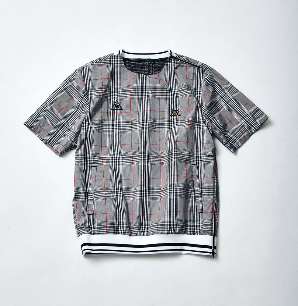Clothing, White, Sleeve, T-shirt, Pattern, Plaid, Product, Design, Outerwear, Top, 