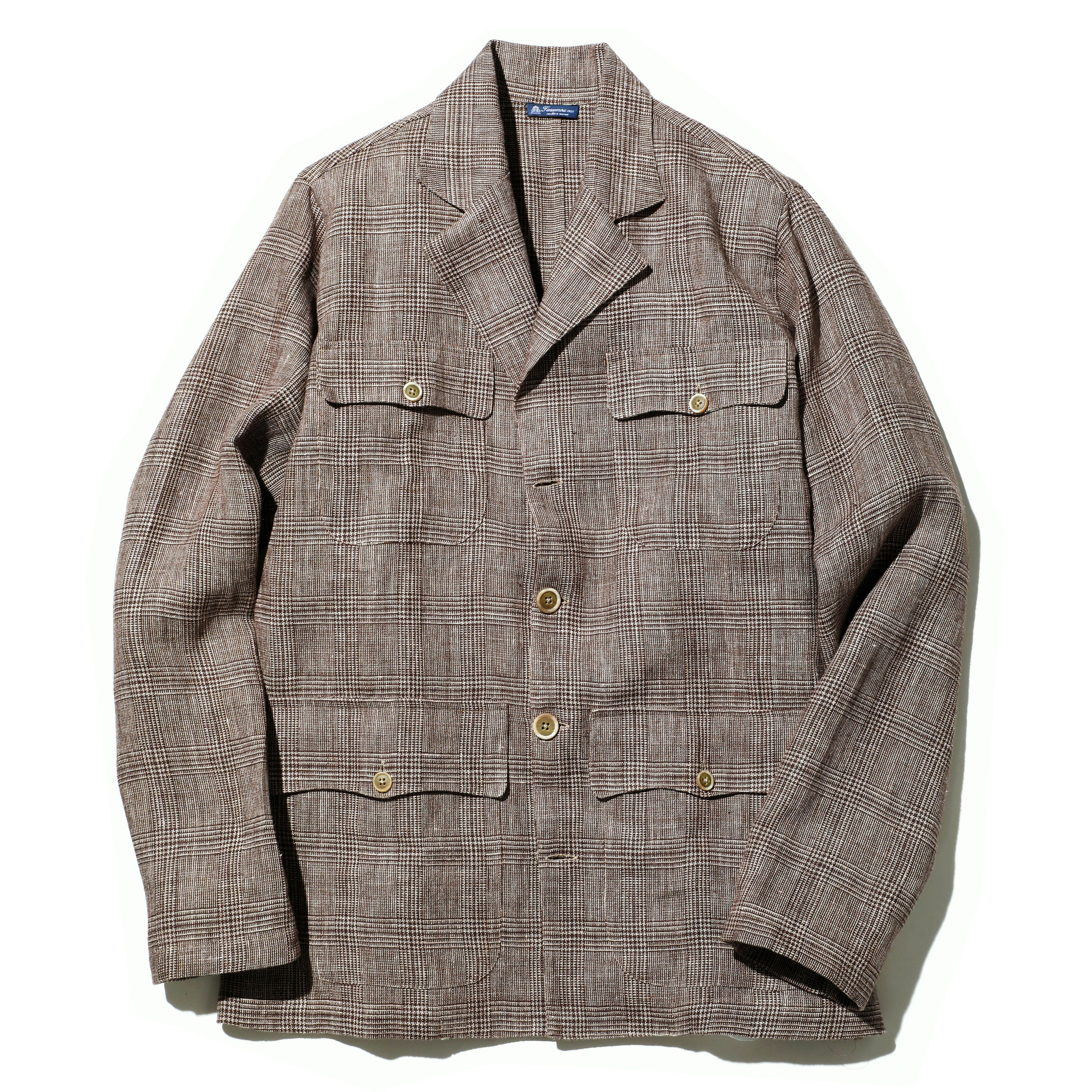 JOHN SMEDLEY｜ウールリネンポプリンワッシャー ノーカラー