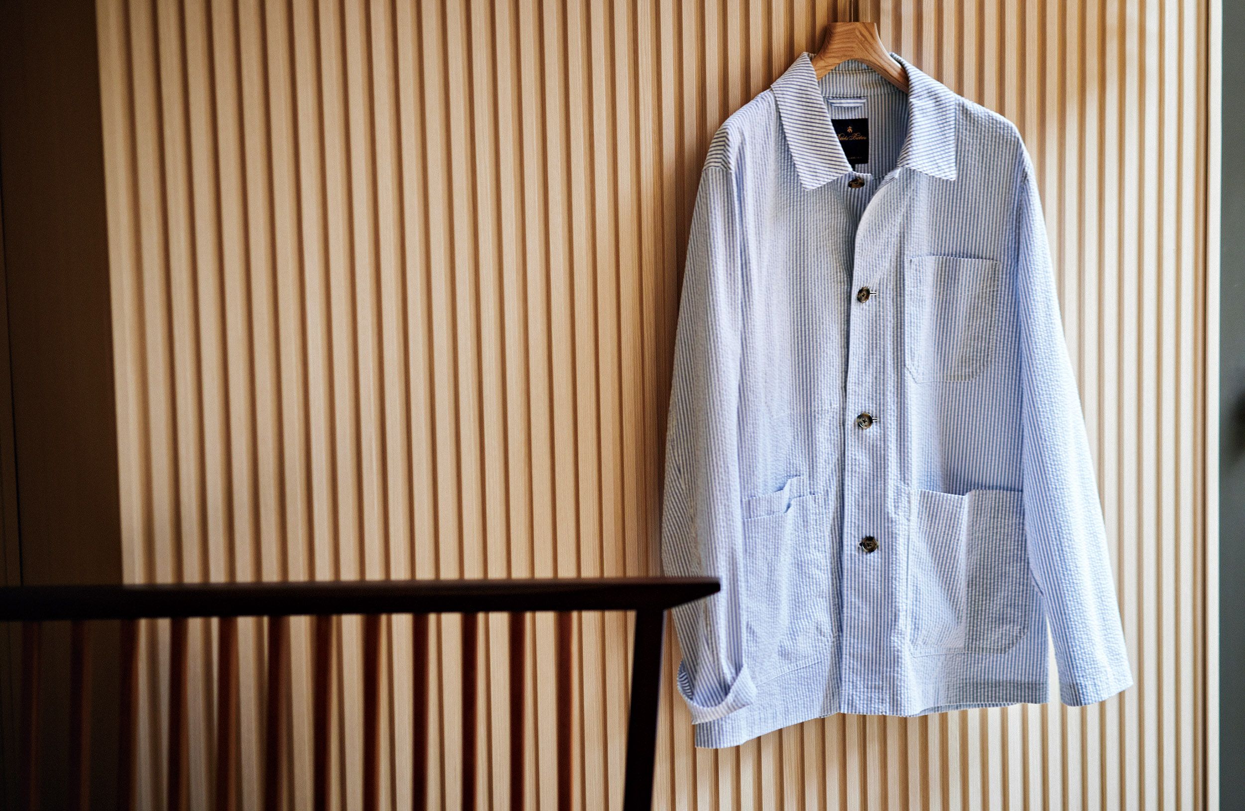 希少✨ ブルックスブラザーズ スイングトップ ブルゾン シアサッカー メンズ mac2207-brooks-top-moji-f-