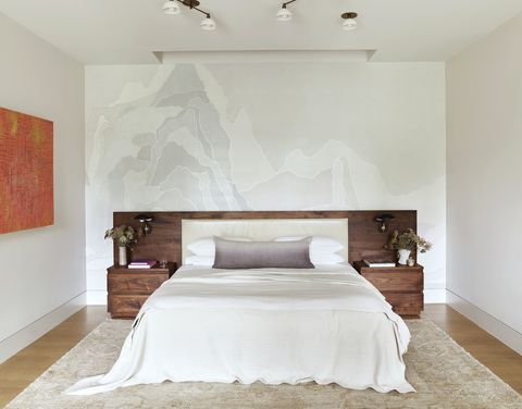 western exposure a shimmering collage wallcovering references the mountain ridges of southern california