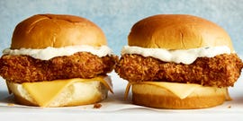 fried fish in a sandwich