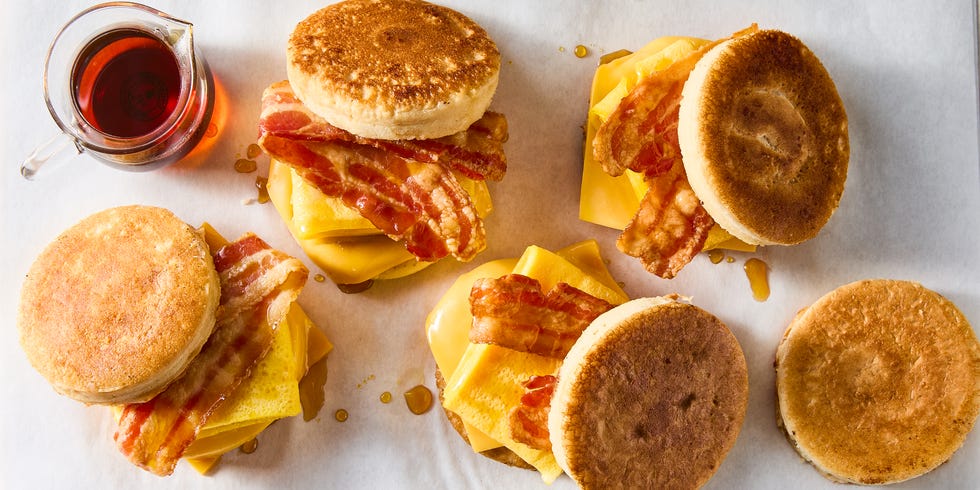 mcdonald's mcgriddle with american cheese bacon and egg