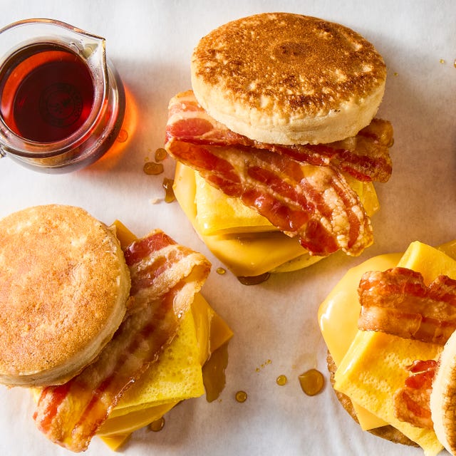 mcdonald's mcgriddle with american cheese bacon and egg