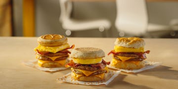 McDonald's Triple Breakfast Stacks sandwiches