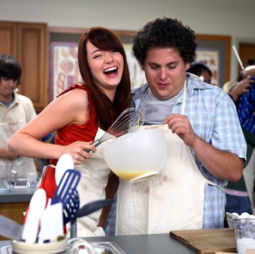 SUPERBAD, Emma Stone, Jonah Hill, 2007. ©Columbia Pictures/courtesy Everett Collection SUPERBAD, Emma Stone, Jonah Hill, 2007. ©Columbia Pictures/courtesy Everett Collection
