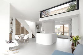 scenario architecture white room with skylight