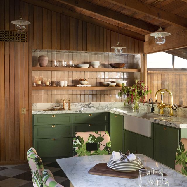 Glam Sage Green LA Kitchen, 2022