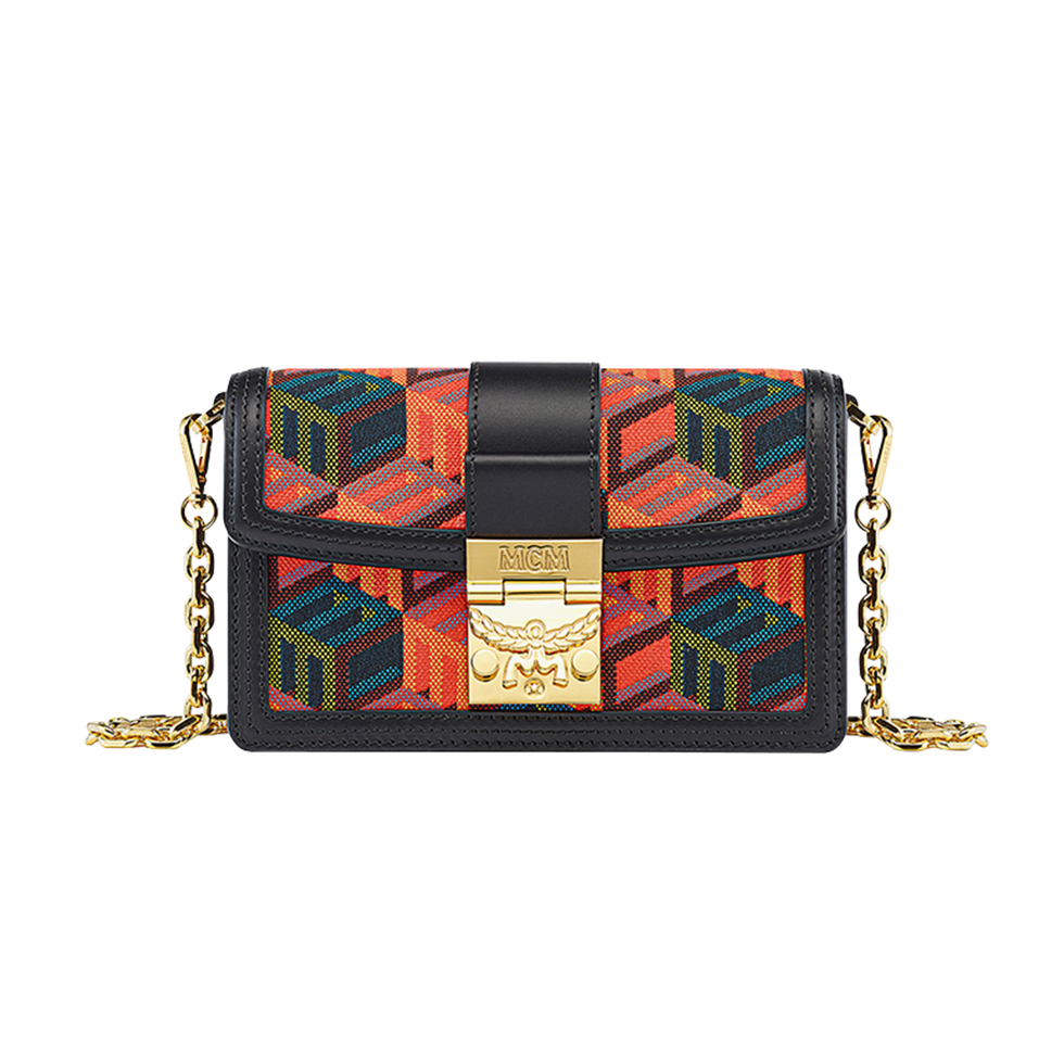 MCM エムシーエム ミニボストン バッグ 白 モノグラム
