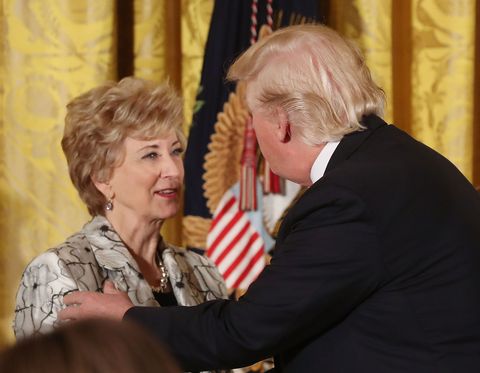 Linda McMahon and Donald Trump