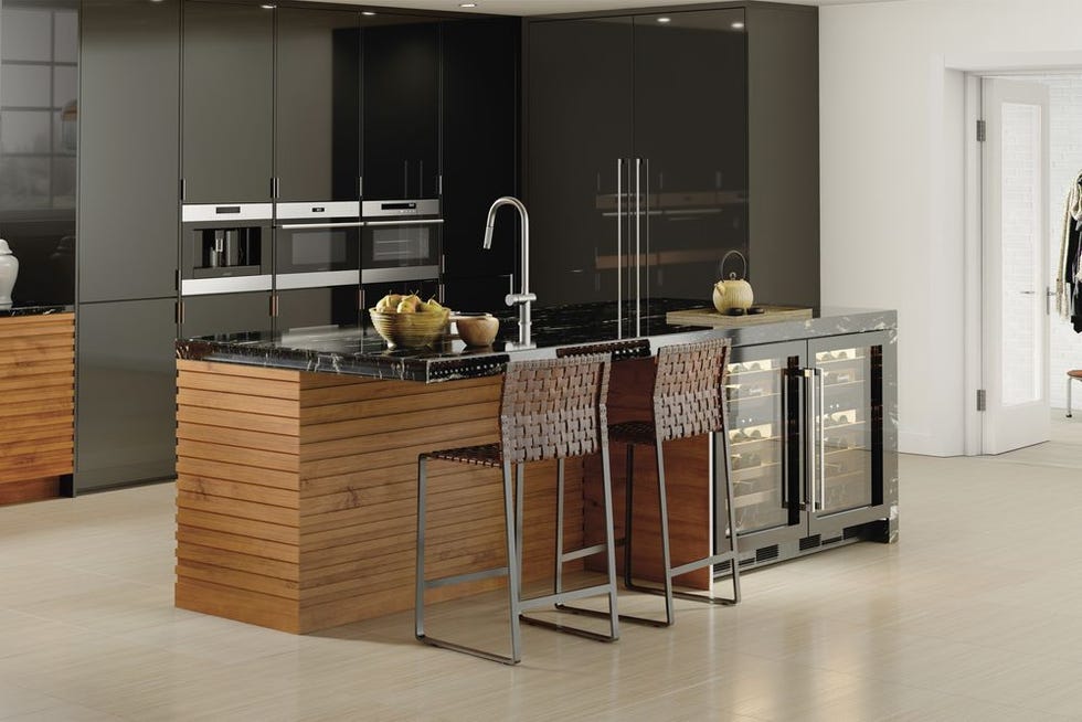 black and timber kitchen sub-zero & wolf