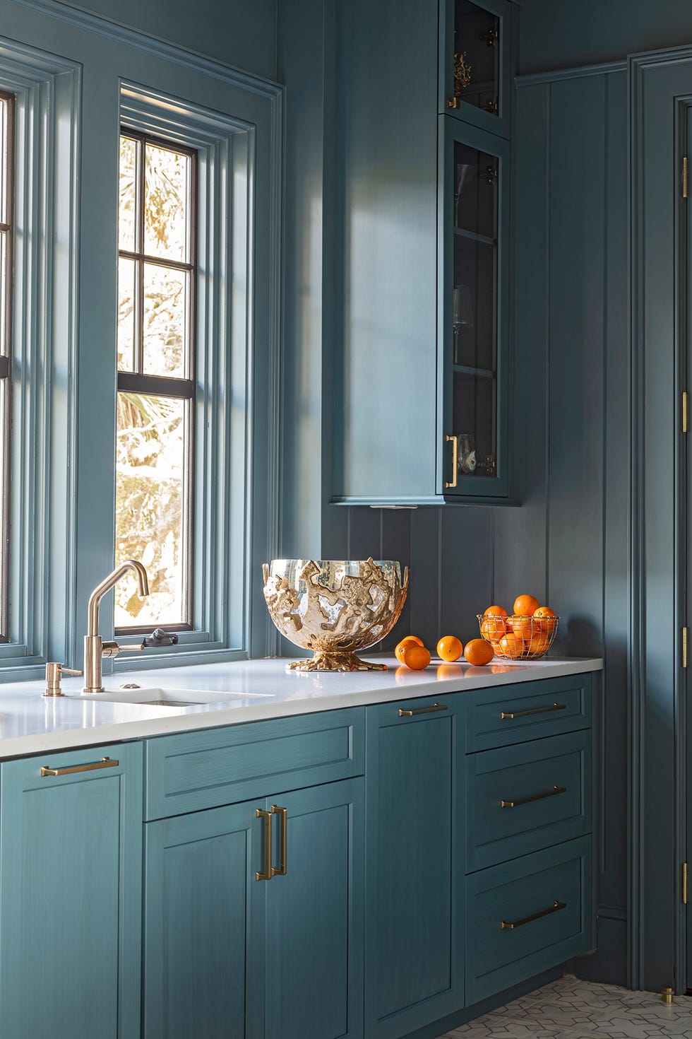 blue kitchen