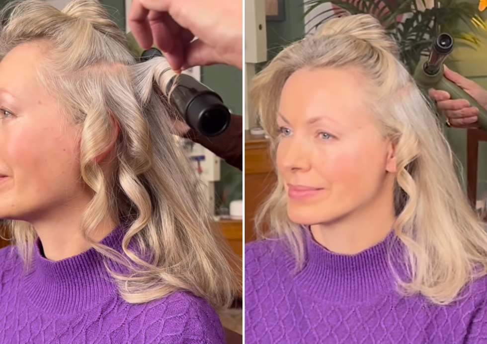 how to hide a 'hole' in fine hair with this easy hack from davina's stylist
