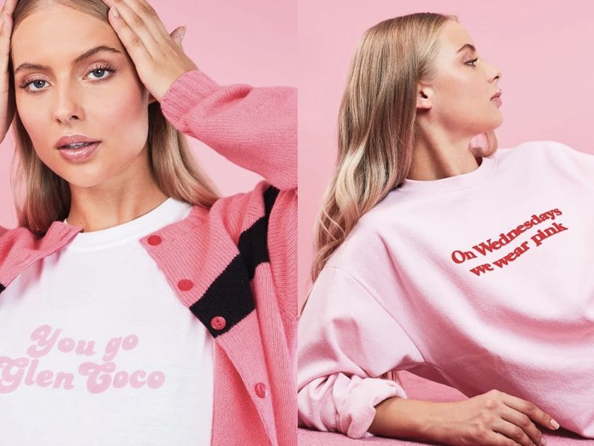Skinny Dip x Mean Girls cropped sweatshirt in pink