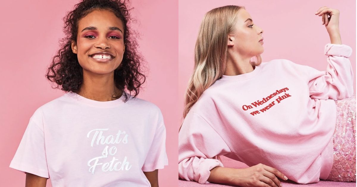 Skinnydip London X Mean Girls Relaxed Sweatshirt With Wednesday Print-pink