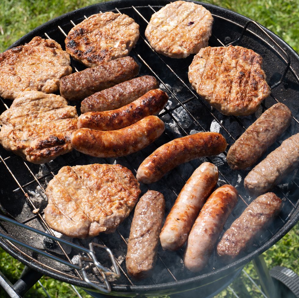 bbq meat on a grill