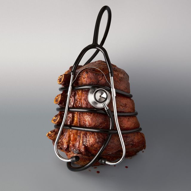 red meat with stethoscope