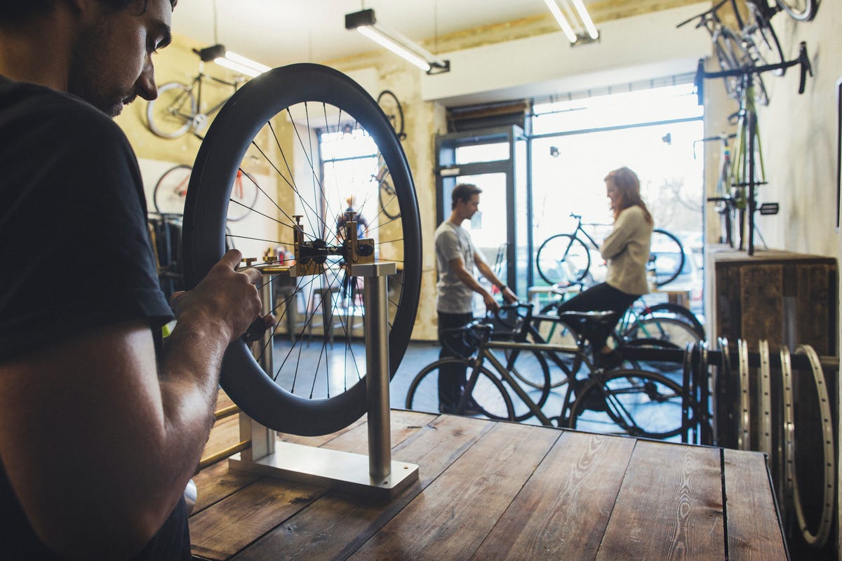 the bicycle fitting store