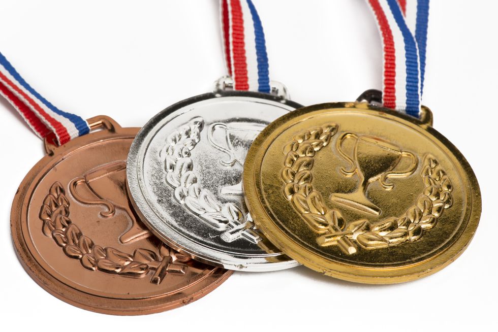  medals isolated on white