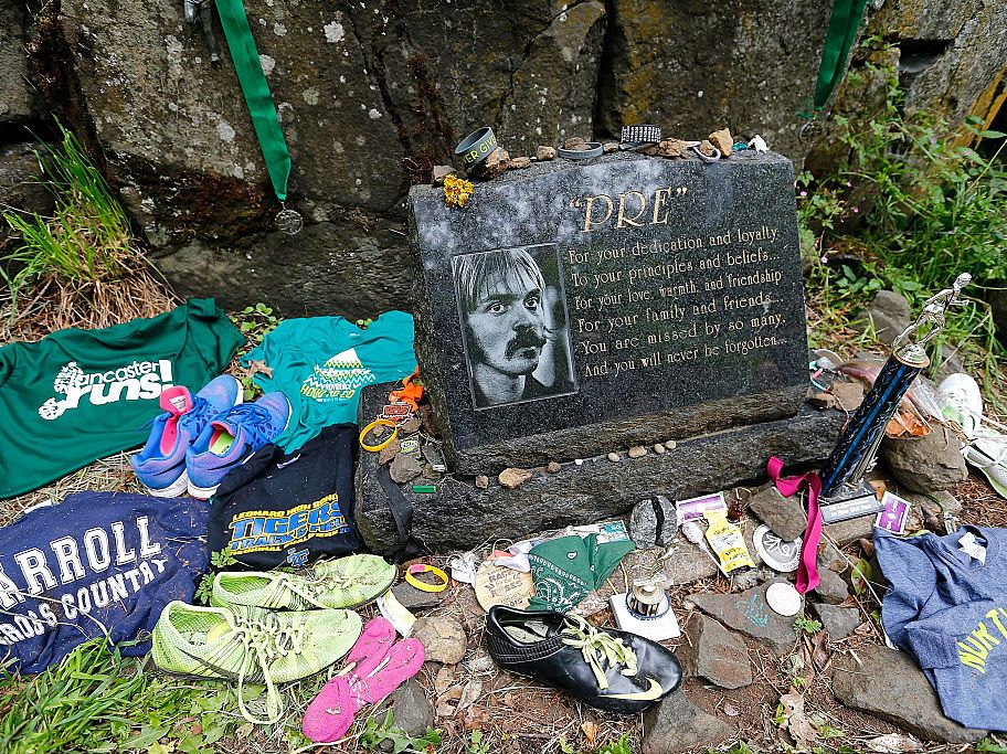 What is Pre's Rock? See the memorial for track legend Steve
