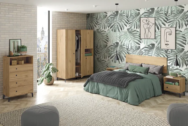cabecero de cama de madera